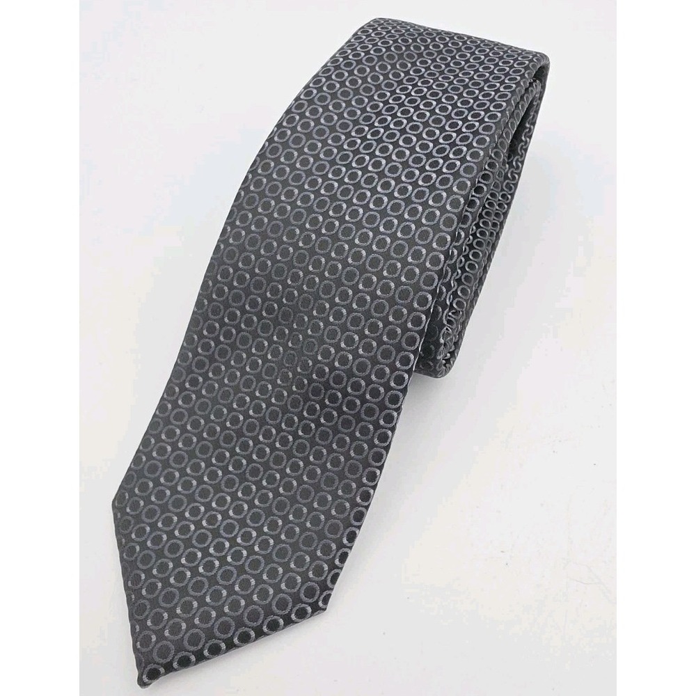 Alfani Mens Geometric Classic Tie Black Blue Grey AF6512AL 58 x 2.5